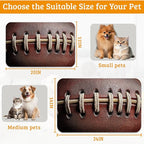 Football Texture Feeding Mat,Laces Stripes Absorbent Quick-Dry Cat Dog Food and Water Bowl Mats,Non-Slip Rubber Backing Mat,Cat Dog Accessories Supplies 12" x 20"