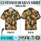 Custom Hawaiian Shirt with Face for Men Women Youth Kid, Personalized Hawaiian Shirts with Face Logo Photo Picture