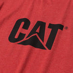 CAT Men's Trademark T-Shirts with Shape-Retention Rib Trim Spandex, Tagless Neck, and Cat Logo on Left Chest