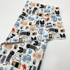 1 Yard (Pre-Cut) 43" x 36" (109cm x 92cm) Premium Floral Cotton Quilting Sewing Fabric, DIY Sewing Patchwork Supplies for Face mask Clothing Handmade Craft&Home Decoration (Cute cat 6)