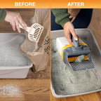Neater Pet Brands Neater Scooper XL Cat Litter Scoop, 15 Refill Bags – Extra-Large Capacity Mess-Free Cat Litter Scooper with Bag for Large & Multiple Cats, Spill-Proof Litter Box Scooper with Holder