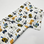 1 Yard (Pre-Cut) 43" x 36" (109cm x 92cm) Premium Floral Cotton Quilting Sewing Fabric, DIY Sewing Patchwork Supplies for Face mask Clothing Handmade Craft&Home Decoration (Cute Dog 1)