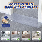 PANTHER ARMOR Cat Carpet Protector for Deep Pile Carpet, Stop Cats from Scratching Carpets, Door Edge Protector, Plastic Runner Mat, 15.7” x 43.3”