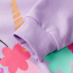 Little Girls Unicorn Outfits 2 Piece Kids Ruffle Sleeve Sweatshirt + Leggings Fall Leopard Clothing Sets 2-10 Years Old