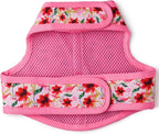 Mile High Life Dog Harness, Air Mesh Floral Vest Harness for 20 lbs Small Dogs & Cats, Easy Get on Adjustable Easy Closures Both Neck and Chest(Lily, S Chest 16"-18")