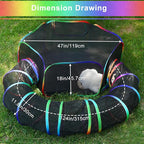 Foldable Cat Enclosure - Portable Outdoor Pet Tent with Tunnel, Breathable Mesh Playpen for Dogs, Small Rabbits, Includes Carry Bag（Color）