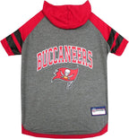 Pets First TBB-4044-MD NFL Tampa Bay Buccaneers Hoodie for Dogs & Cats. | NFL Football Licensed Dog Hoody Tee Shirt, Medium| Sports Hoody T-Shirt for Pets | Licensed Sporty Dog Shirt.