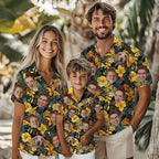 Custom Hawaiian Shirt with Face for Men Women Youth Kid, Personalized Hawaiian Shirts with Face Logo Photo Picture