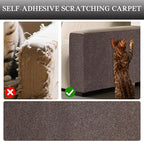 15.7'' x 78.7'' Cat Scratch Furniture Protector Cat Wall Scratcher Mat AdhesiveTrimmable Cloth Couch Anti-Scratch Cover DIY Climb Couch Protector from Claws, Replacement Pads，Brown