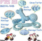 4 Pack Puppy Teething Toys 0-6 Months Puppy Chew Toys for Teething Cute Small Dog Toy Soft Rubber Toy for Puppies(Blue)