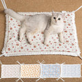Reversible Silent Cat Bed Self Warming Pet Pad Thin Style Mat Washable Cushion Pad, Pad for Window Perch Outdoor Cat Houses, for Cats, Small Dogs, Rabbits, Non Electric.(Red Puppy,M)