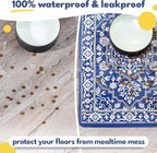 NALALAS Large Dog Mat for Food and Water, Cat Feeding Mat | Large Waterproof Dog Bowl Mat | Non-Slip Pet Food Mat for Floors | Pet Mats for Food and Water | Easy to Clean