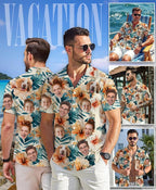 Custom Hawaiian Shirt with Face for Men Women Youth Kid, Personalized Hawaiian Shirts with Face Logo Photo Picture