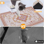 Glittme Cat Litter Mat with Non-Slip Bottom Litter Box Mat 24"X15" Litter Trapping Mat Easy to Clean Washable Cat Food Mat for Kitty,S