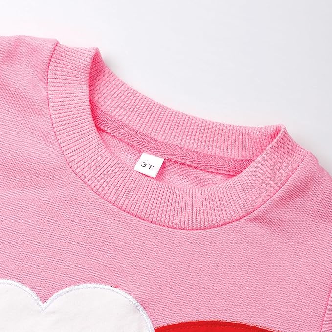 RETSUGO Toddler Baby Girls Sweatshirts Casual Pullover Crewneck Winter Long Sleeve Tops Shirts Clothes 3T-8T