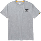 CAT Men's Trademark T-Shirts with Shape-Retention Rib Trim Spandex, Tagless Neck, and Cat Logo on Left Chest