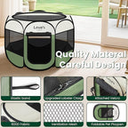 Love's cabin Pet Puppy Dog Playpen, Medium Dog Tent Crates Cage Indoor/Outdoor, Portable Playpen for Cat, Foldable Pop Up Dog Kennel Playpen with Carring Case, Removable Zipper Top, Olive Green
