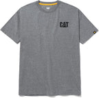 CAT Men's Trademark T-Shirts with Shape-Retention Rib Trim Spandex, Tagless Neck, and Cat Logo on Left Chest