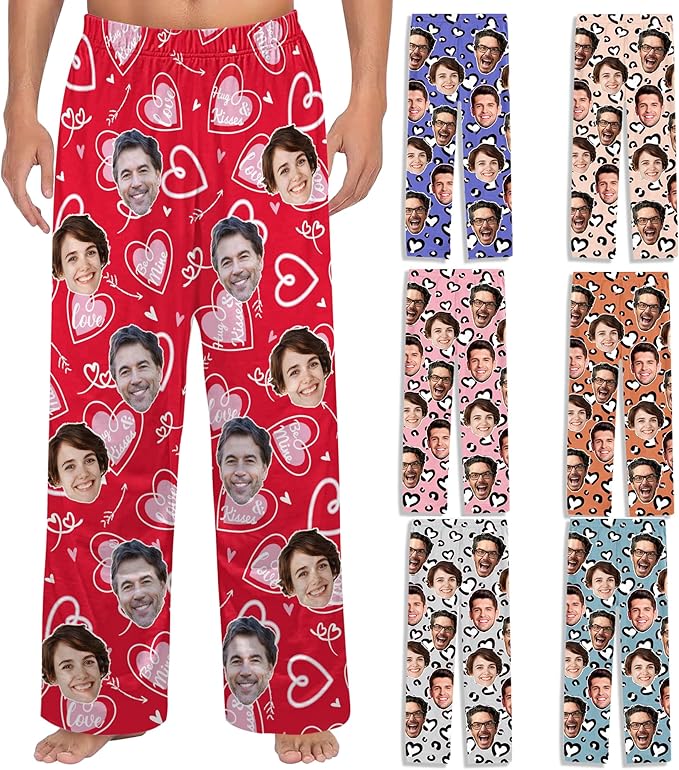 Personalized Pajamas with Faces for Men Women Custom Gifts For Pet Lover Family Cat Dog