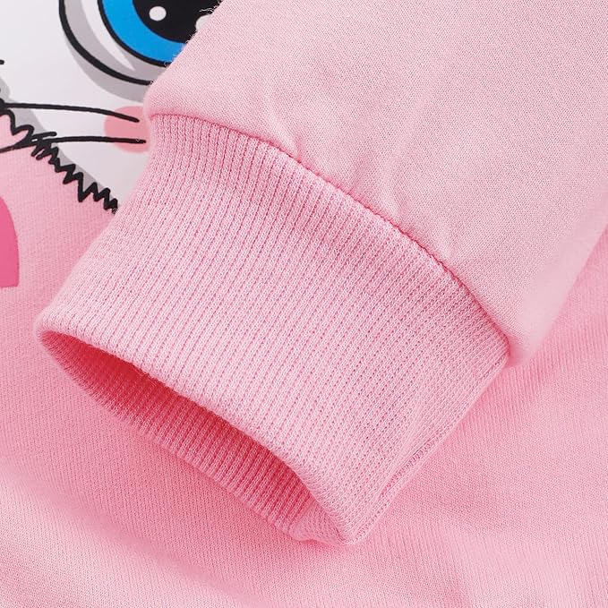Little Girls Unicorn Outfits 2 Piece Kids Ruffle Sleeve Sweatshirt + Leggings Fall Leopard Clothing Sets 2-10 Years Old