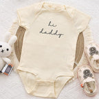 COUPLEHOODIES Personalized Baby Onesie Bodysuit – Custom Embroidery Gift for Pregnancy Reveal Baby Shower or First Grandchild