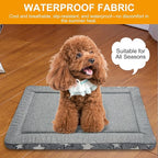 Washable Dog Bed Plush Orthopedic Outdoor Crate Mat with Non-Slip Bottom,Luxe Soft Kennel Pad for Pets, Cozy Cage Cushion & Pet Sleeping Mattress Large Sized,Medium,Small Dogs,30 x 20 inch,Gray