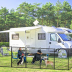 Dog Playpen 40 inch 24 Panels Indoor Outdoor Dog Pen for Large/Medium/Small Dogs Heavy Duty Metal Dog Fence Outdoor for Yard, Puppy Playpen with Door Portable Pet Fence for RV Camping Yard