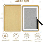 Carpet Cat Scratching Mat Sisal, 2 Packs Sisal Fabric Large 23.6" x 15.7" Scratching Pad for Indoor Cats with Adhesive Hook Loop Tape, Cat Scratching Rug Wall Scratchers for Indoor