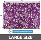 Drymate Cat Litter Box Mat, Litter Trapping Mat, Waterproof, Urine-Proof, Absorbent, Machine Washable, Soft on Paws, Contains Mess, Protects Floors, Kitten Supplies, Purple, 20x28