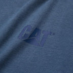 CAT Men's Trademark T-Shirts with Shape-Retention Rib Trim Spandex, Tagless Neck, and Cat Logo on Left Chest