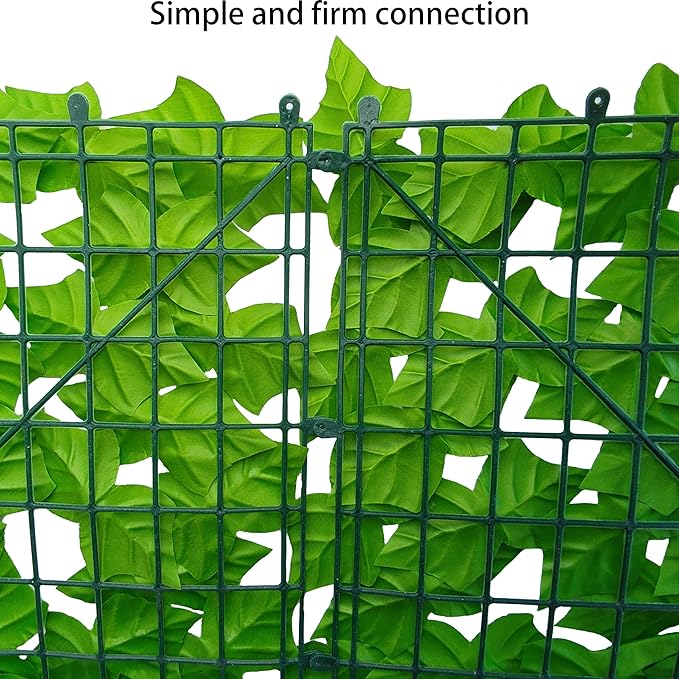 Artificial Ivy Privacy Fence Wall Screen,40X120 in UV-Anti Faux Greenery Backdrop Ivy Vine Leaf Hedges Fence Panels for Patio, Balcony, Garden, Backyard Indoor Outdoor Light Green Wall Decor