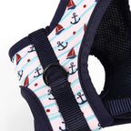 Mile High Life Step in Dog Harness for Small Dogs No Pull, Easy Get on Air Mesh Vest Harness, Adjustable Easy Closures Both Neck and Chest (White, L Chest 21.6"-43.2")