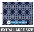 Drymate Cat Litter Box Mat, Litter Trapping Mat, Waterproof, Urine-Proof, Absorbent, Machine Washable, Soft on Paws, Contains Mess, Protects Floors, Kitten Supplies, Indigo, 29x36 XL