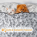 LOKOZ Small Dog Blanket for Medium Large Dogs Fleece Puppy Blanket Washable Dog Blankets for Bed Couch Protection with Cute Paw Print Pet Puppy Cat Blanket