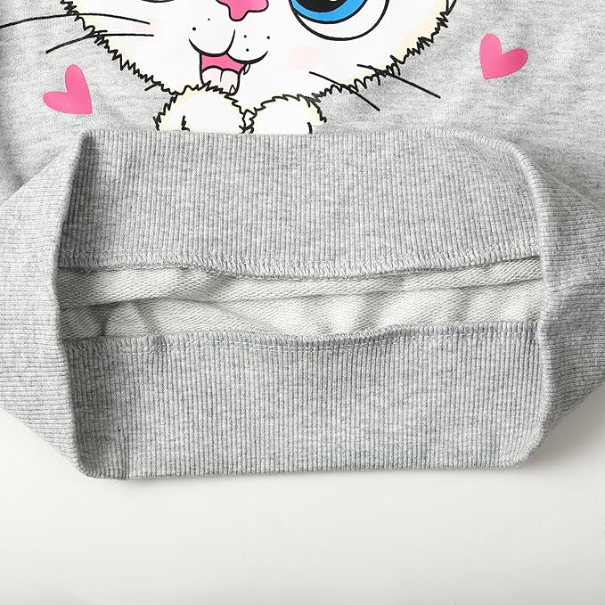 Little Girls Unicorn Outfits 2 Piece Kids Ruffle Sleeve Sweatshirt + Leggings Fall Leopard Clothing Sets 2-10 Years Old