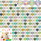 Aliceset 180 Pack Easter Dog Bandana Bulk, Easter Bandanas for Dog, Washable Adjustable Pet Triangle Scarf Bib for Small Medium Large Puppy Holiday Costumes Accessories