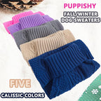 Dog Sweaters for Small Dogs Knit Puppy Sweater Fall Winter Dog Clothes Warm Sleeveless Chihuahua Clothes Doggy Turtleneck Pullover Sweater Solid Twisted Pet Cat Outfit(Purple, X-Small)