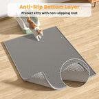 Pieviev 2 Packs Cat Litter Mat Double Layer Waterproof Urine Proof Trapping Mat (30''X24'', Gray)