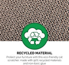 Furhaven 2-Pack Scratching Boards w/ Catnip & Wall-Mounting Hooks for Indoor Cats, Reversible - Wall-Mounted Corrugated Cat Scratchers - Seaglass, Standard/2-Pack