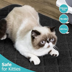 Cat Litter Mat Litter Trapping Mat, 35" x 23" Premium Durable PVC Grid Mesh with Scatter Control, Non-slip, Less Waste Cat Litter Box Mat, Soft on Kitty’s Paws, Urine Waterproof
