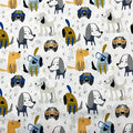 1 Yard (Pre-Cut) 43" x 36" (109cm x 92cm) Premium Floral Cotton Quilting Sewing Fabric, DIY Sewing Patchwork Supplies for Face mask Clothing Handmade Craft&Home Decoration (Cute Dog 1)