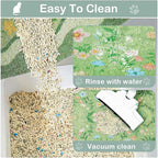 Glittme Premium Cat Litter Mat 33"x22" - Non-Slip & Waterproof Litter Trapping Mat for Litter Boxes - Soft Mesh Kitty Sand Catcher Pad Easy to Clean & Washable Floor Protector