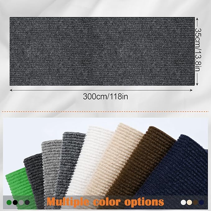 Cat Scratch Furniture Protector - 118" x 13.8" Trimmable Self-Adhesive Cats Claws Scratch Pads, DIY Cat Climbing Couch Protector for Scratch Post Cat Tree Replacement Indoor (Dark Gray)