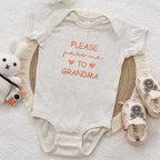 COUPLEHOODIES Personalized Baby Onesie Bodysuit – Custom Embroidery Gift for Pregnancy Reveal Baby Shower or First Grandchild