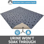Drymate Cat Litter Box Mat, Litter Trapping Mat, Waterproof, Urine-Proof, Absorbent, Machine Washable, Soft on Paws, Contains Mess, Protects Floors, Kitten Supplies, Dark Grey, 28x36 XL, 2-Pack
