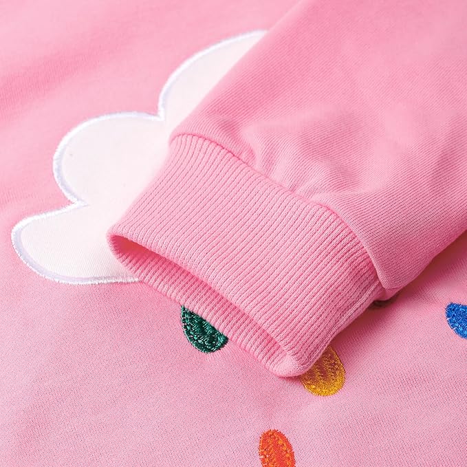 RETSUGO Toddler Baby Girls Sweatshirts Casual Pullover Crewneck Winter Long Sleeve Tops Shirts Clothes 3T-8T