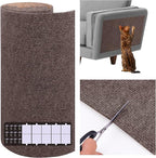 15.7'' x 39.3'' Cat Scratch Furniture Protector Adhesive Trimmable Cloth Couch Anti-Scratch Cover DIY Climb Couch Protector from Cat Claws, Covering Cat Tower, Replacement Pads，Brown