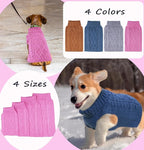 Dog Winter Clothes for Small Dogs - Warm Puppy Sweater for Dachshund, Girl Boy Knitted Pet Clothes, Sleeveless Cat Sweater, Doggy Outfit (Grey, Medium)