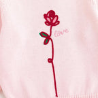 Simplee kids Baby Girl Knit Sweater with Bear in The Pocket Toddler Pullover Sweater Cute Fall Winter Clothes