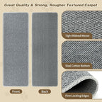 FHTONGE 39.4x15.8 Thickened Cat Wall Climbing Carpet with 16 Fixed Nails, Extra Large Tall Cat Scratch Pad for Wall, Wall Mounted Climbing Cat Scratcher for Furniture Couch Sofa Protector(Grey)